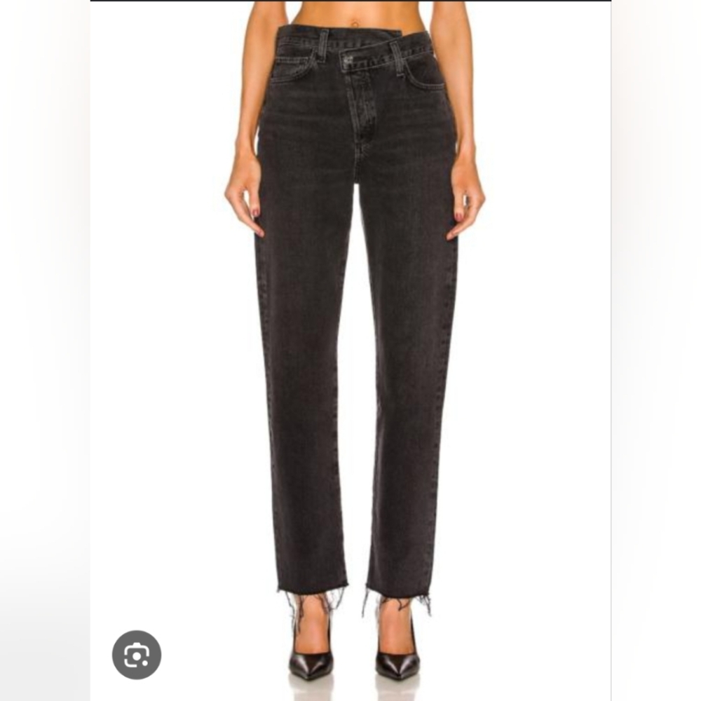 Agolde Women's Black Straight Leg Jeans